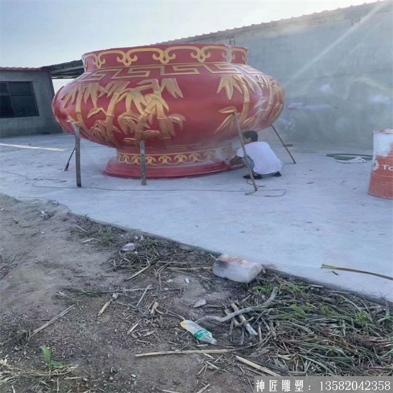 玻璃钢大花篮雕塑,花篮雕塑定做2